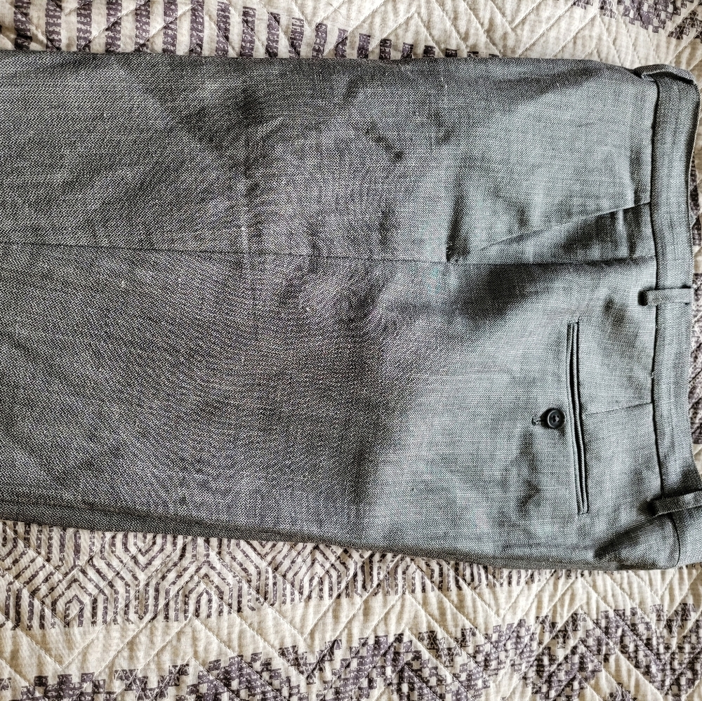 Express dress pants, herringbone, 32x30, extra slim, silver/gray